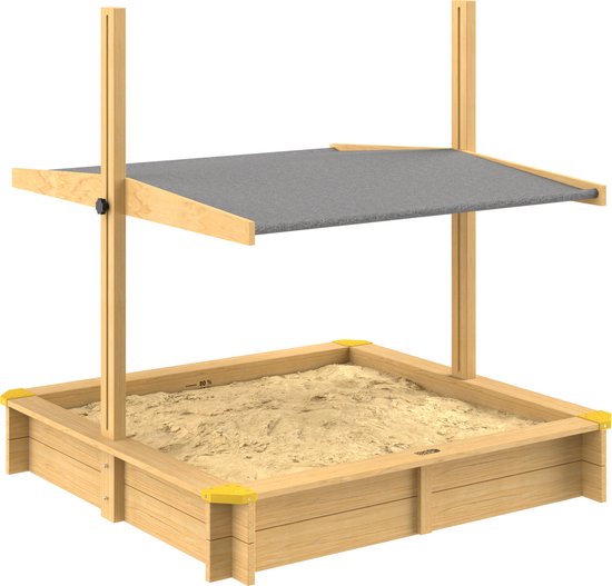 Spielwerk Sandbox - Bois Toit solaire UV 50+ Fritzi - 140x140x120cm