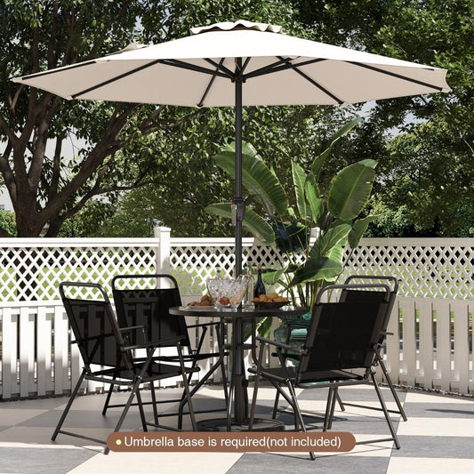 Parasol de terrasse Coast - avec manivelle - conception ventilée - 260 cm - beige