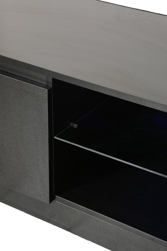 Meuble TV buffet - Meuble TV - largeur 120 cm - noir