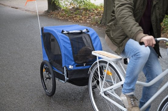 Remorque vélo pour chien - Bicycle Gear - max 40 KG - pliable et housse de pluie- Bleu