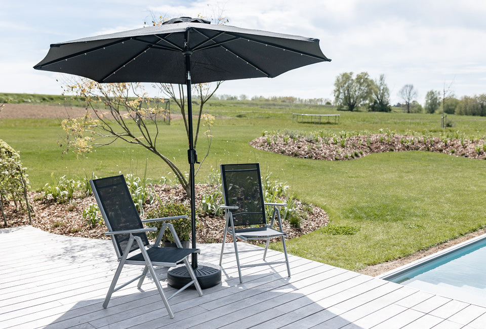 Chaises de jardin en aluminium Hortensus avec dossier réglable - 106x62x57cm