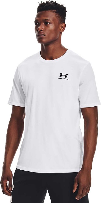 T-shirt de sport Under Armour UA M SPORTSTYLE LC SS-WHT pour homme - Blanc - Noir