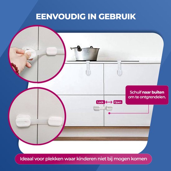 Roegaarden Child lockers - protection des casiers pour enfants - Sans perçage - Blanc - 8 pièces