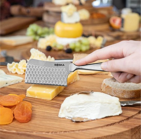 Hache à fromage Boska Hard Monaco+ No.6 - Hache à fromage - Couteau à fromage - Hache à fromage pour fromage affiné - acier inoxydable - Hache à fromage lavable au lave-vaisselle - Ustensiles de cuisine - Accessoires de cuisine - - Garantie de 10 ans