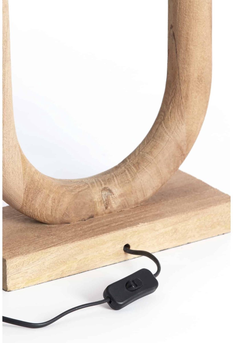 Light & Living lampe de table Paceco marron - 30x12x59 cm - pied de lampe en bois - salon | chambre à coucher