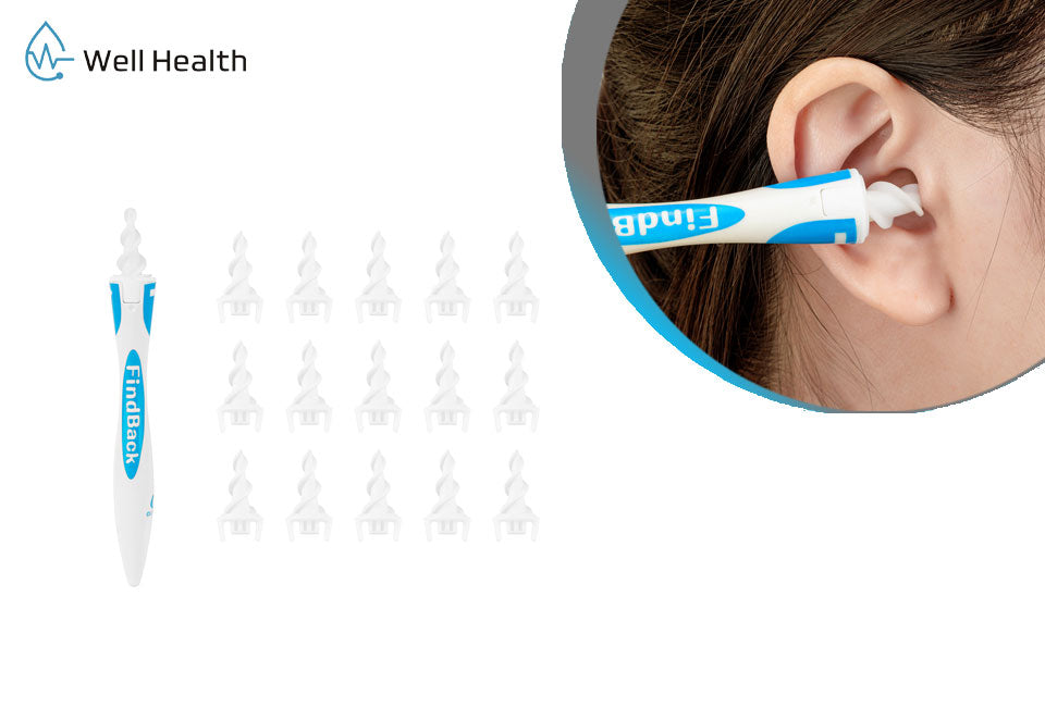 Nettoyeur d'oreilles Well Health - Accessoires et boîte de rangement inclus