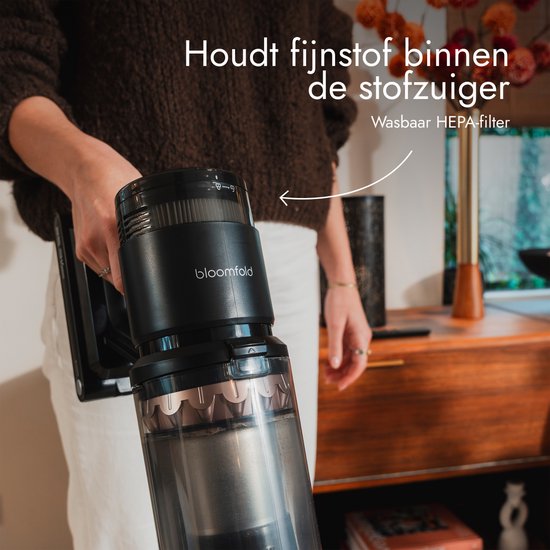 Aspirateur à main sans fil Bloomfold Swift – Aspirateur à main – Avec laser et détection des saletés – Puissant aspirateur sans fil de 350 W pour les poils d'animaux – Léger – Batterie d'une autonomie de 60 min