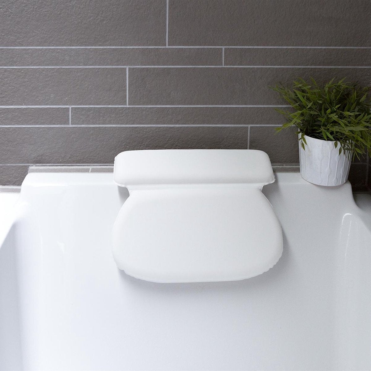 LifeGoods Coussin de bain - avec ventouses antidérapantes - pour bain et jacuzzi - Blanc