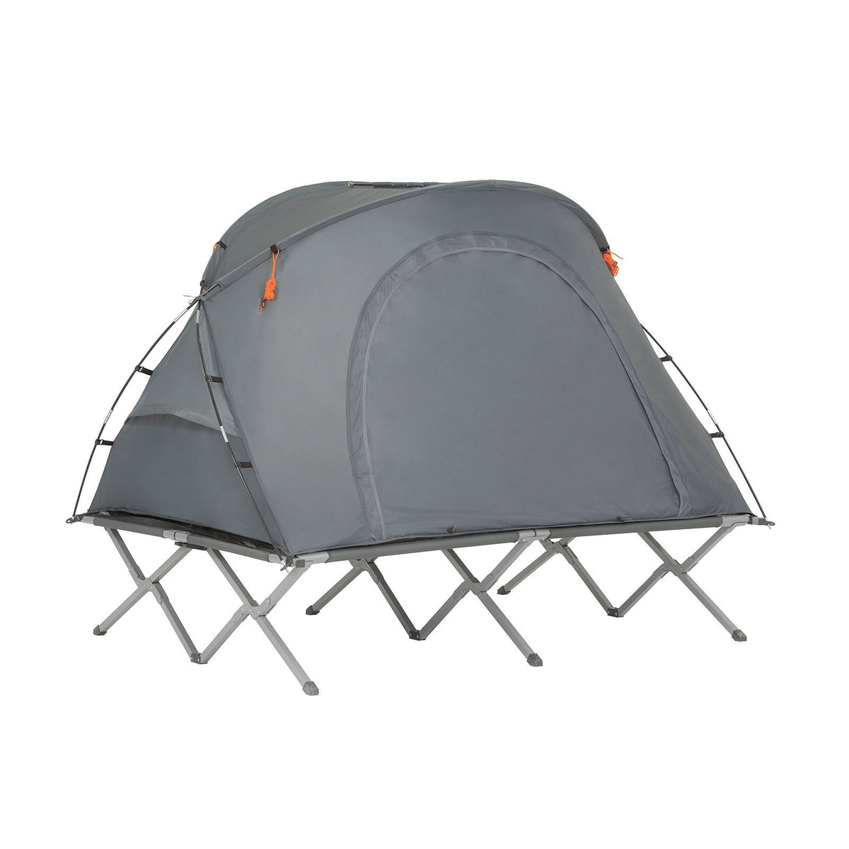 SoBuy Tente de camping - OGS60-L-HG - 2 personnes - pliable - lit inclus - 194 x 145 x 157 cm - gris