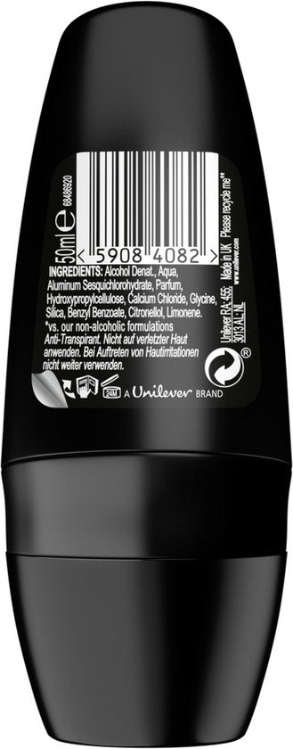 Déodorant Axe pour homme - Roll-on - Noir - 6 x 50 ml - Lot économique
