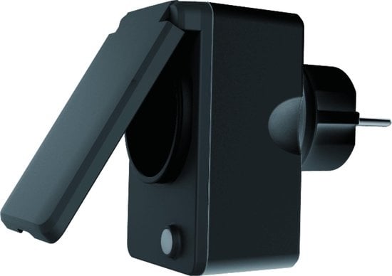 Denver Smart Plug - Périmètre - Minuterie - Prise intelligente - Intérieur Extérieur - Avec application pour iOS et Android - Amazon Alexa - Google Home - TUYA - Étanche - PLO109