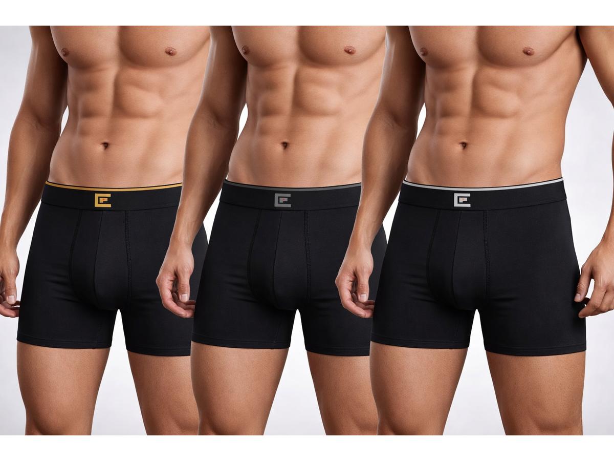 Boxers Bamboo Elements pour homme - Lot de 3 - Assortiment de couleurs foncées - Taille M