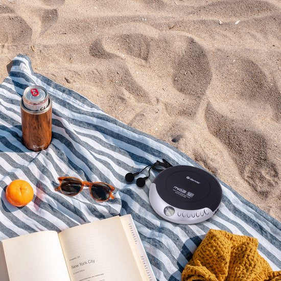 Denver Discman - Lecteur CD et MP3 portable - Antichoc - Ecouteurs inclus - DMP391