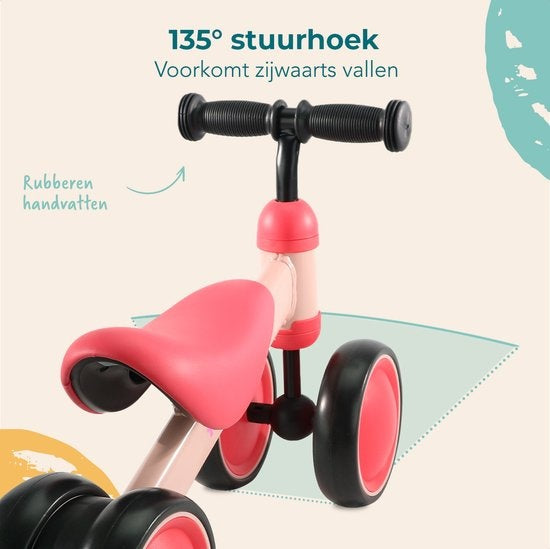 LifeGoods TurboToddler Balance Bike - Jouets à partir de 1 an - Garçons et filles - Scooter pour enfants - Rose