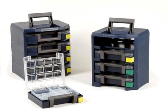 Coffret d'assortiment Raaco - HandyBoxxser - Avec 4 boîtes de rangement Boxxser 55 - 305 x 347 x 342 mm - 137966