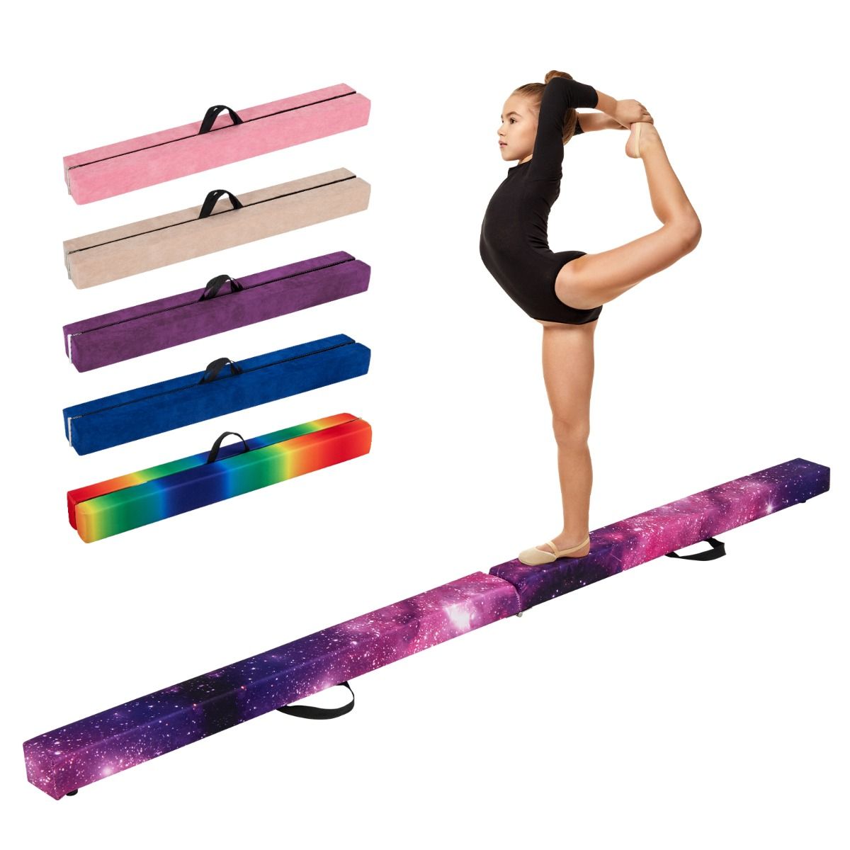 Barre d'équilibre pliable Coast - Barre de gymnastique en mousse - Antidérapante - Dimensions : 270 x 10 x 7,5 cm