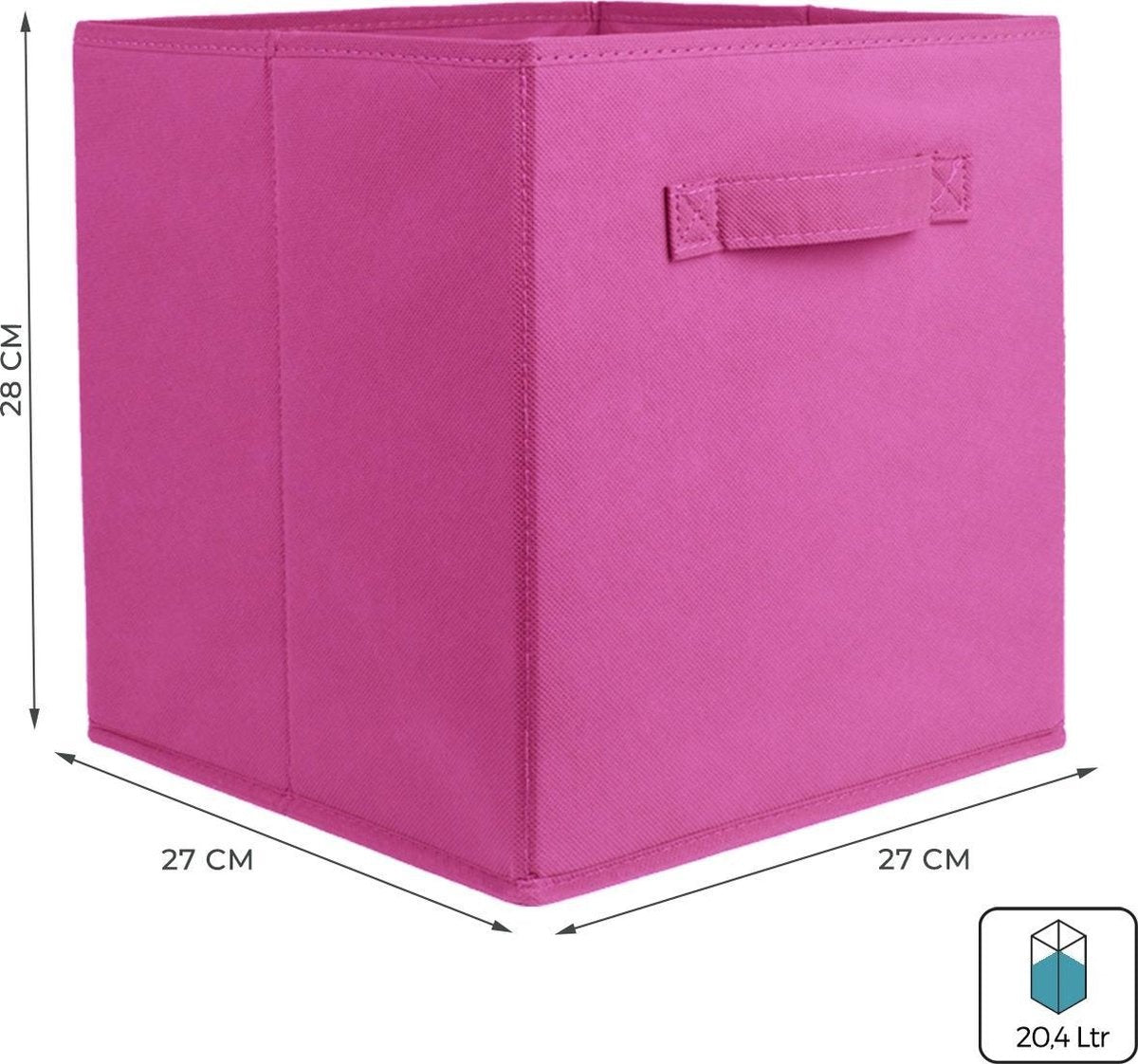 LifeGoods Organiseurs de placards - 6 pièces - 20L - Textile - Rose