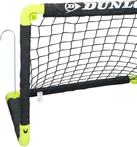 But de football - Dunlop - 90 x 59 x 61cm - Pliable - Plastique - noir/jaune
