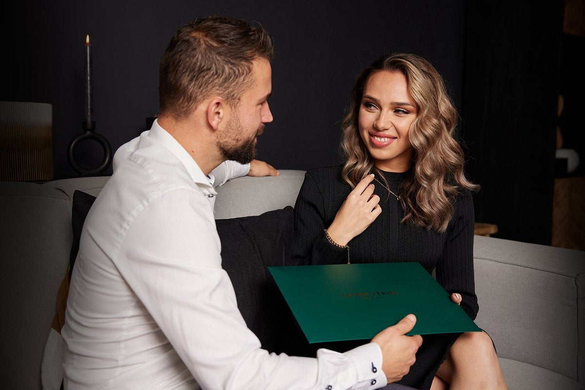 Laura Ferini Ladies Necklace Catena Silver - Silver Link Chain - 18K White Gold Plated - Necklace - Necklace - Jewellery - Accessories - Ladies Necklace