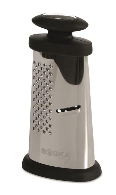 Râpe à fromage Boska - TrioFormaggio - Acier inoxydable - Plastique - 3 râpes - Noir-Argent
