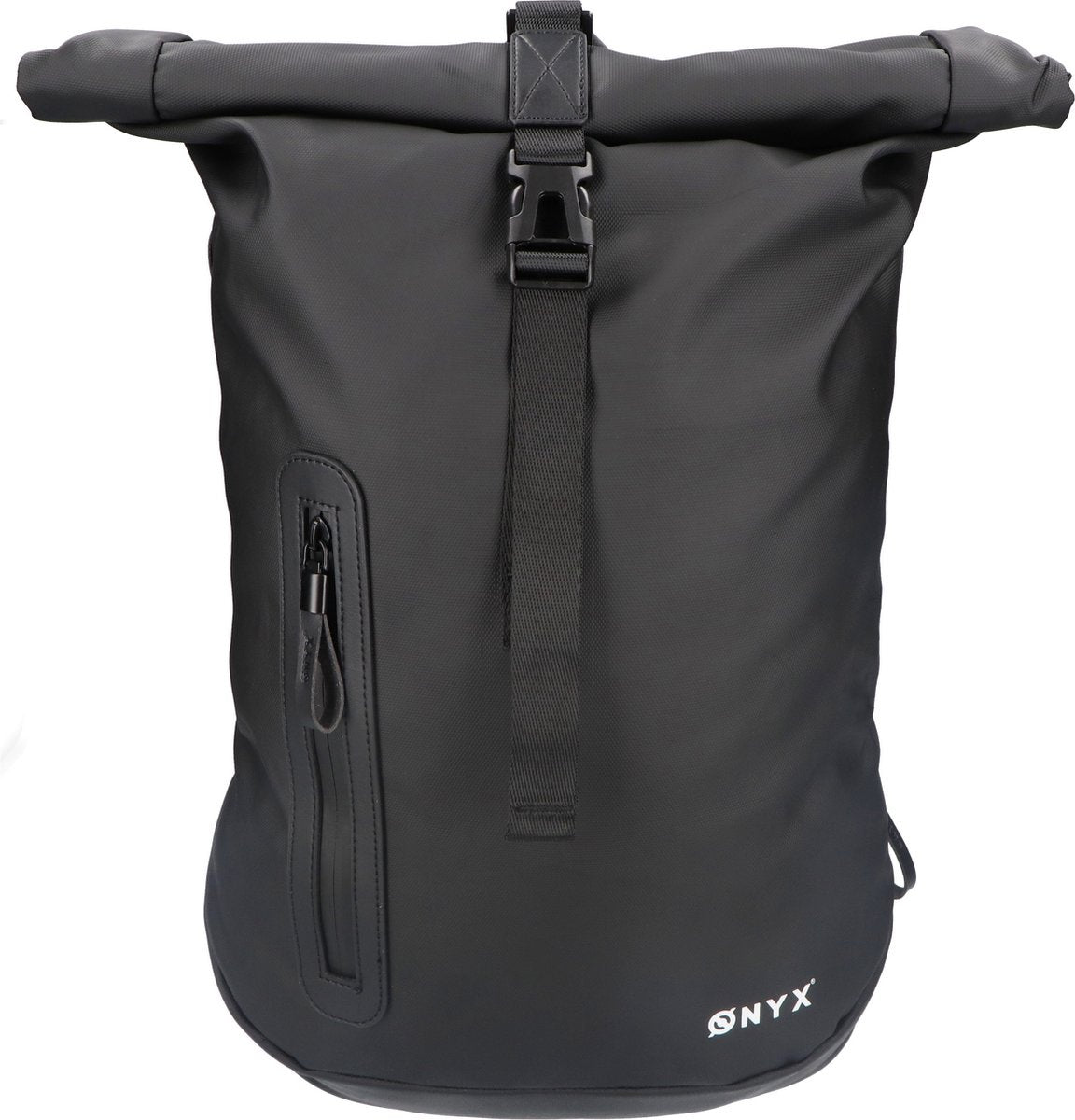 ONYX Rolltop Backpack 25 à 40 L - Avec compartiment pour ordinateur portable - Sac à dos ajustable - Sac de voyage - Imperméable et durable - Noir
