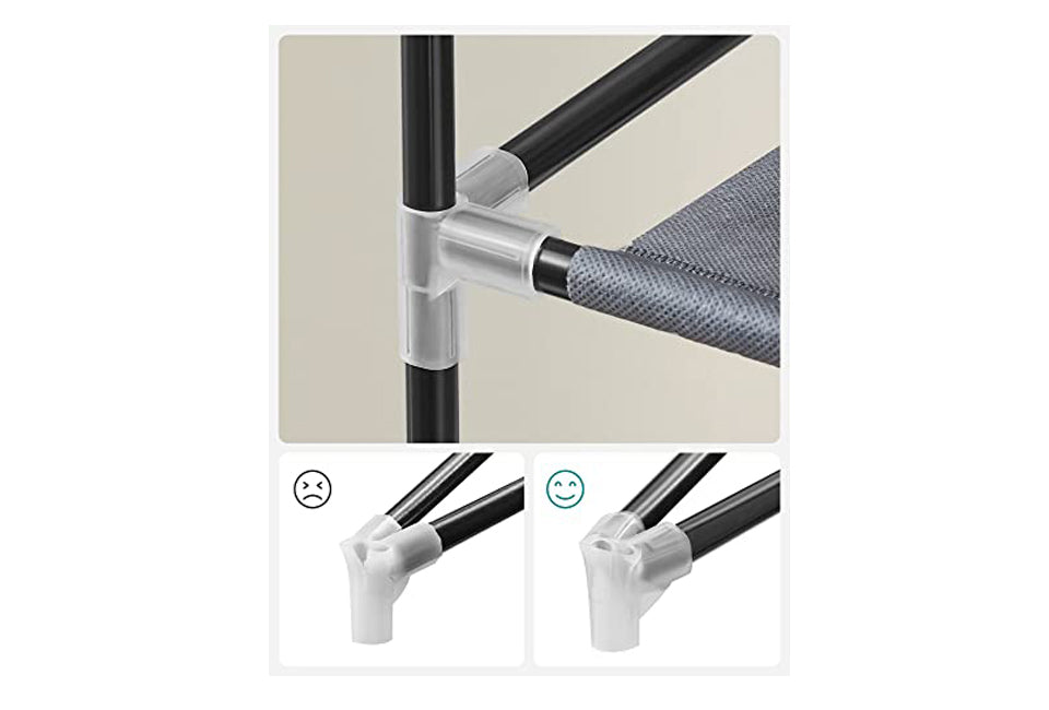 Home&Comfort Support à chaussures gris avec housse de protection - 58x28x160 cm