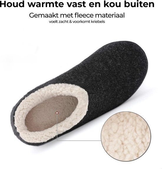 Chaussons Dames - Chaussons - Taille 40/41 - Noir - Antidérapant - Comfeet
