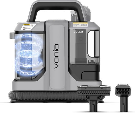 Vonia Nettoyeur de tapis - Nettoyeur de taches - Nettoyeur de canapé - Machine à nettoyer - Nettoyeur de meubles - 450W - Gris