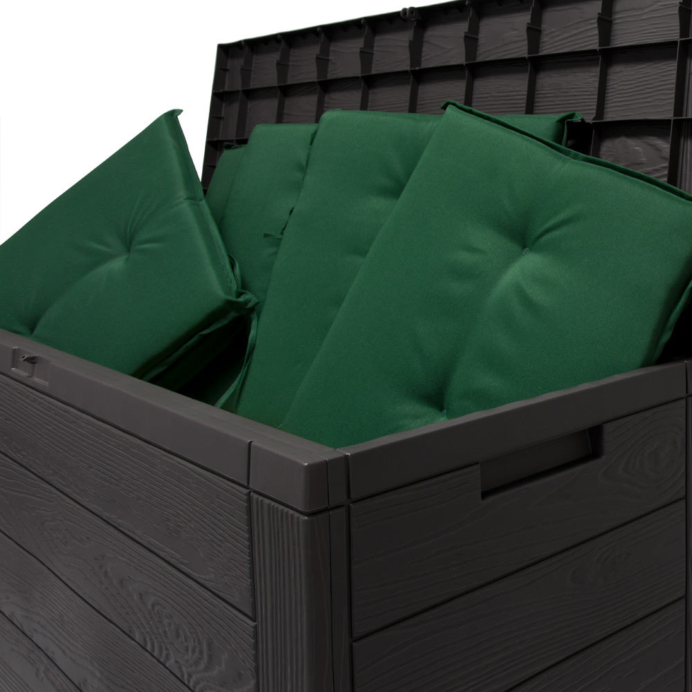 Boîte de rangement éxtérieur - Deubois - anthracite - Extérieur - Convient pour la terrasse, le balcon et le jardin -120 x 46 x 57cm  - Gris