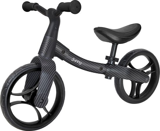 Sunny Balance Bike 3000 - Vélo d'équilibre en métal - À partir de 2 ans - Selle réglable - Aspect fibre de carbone