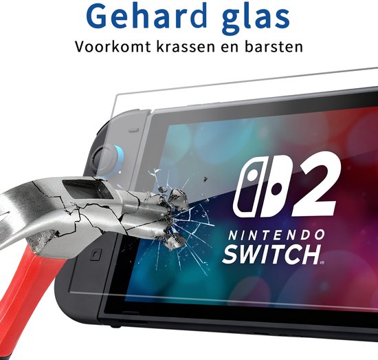 Podec - Lot de 3 protections d'écran pour Nintendo Switch 2 - Protections d'écran en verre trempé