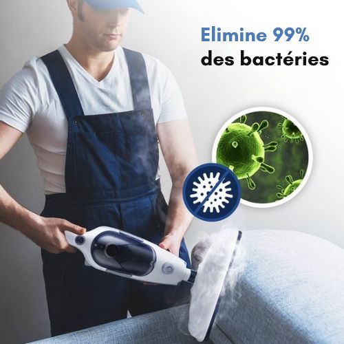 Balai Vapeur Multifonctions - URGOODS - Nettoyeur vapeur - Élimine 99.9% des Bactéries - Manche extensible
