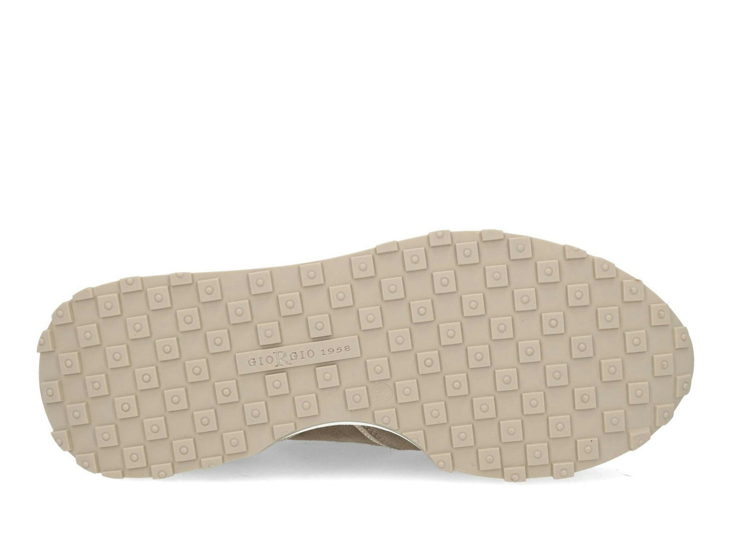 Giorgio Hommes Baskets en daim beige - Modèle 578112 Earth - Hauteur du talon 2,5 cm - Largeur H - Taille 42