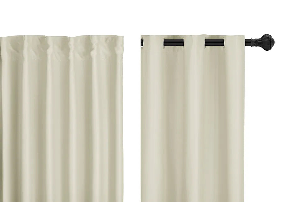 Home & Comfort Rideau occultant - Taupe clair - 300 x 250 cm - Avec anneaux - 3 couches d'occultation