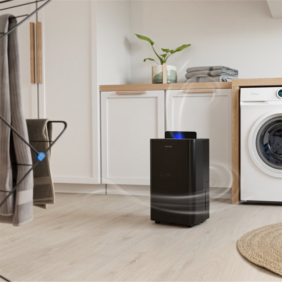 Déshumidificateur Auronic - Compact Pro Plus - 20L - Chambre à coucher, salle de bain, salon et bureau - d'intérieur - Noir