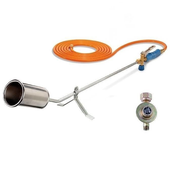 Désherbeur thermique - CFH - Brûleur de mauvaises herbes - Régulateur de pression libre - tuyau de gaz 5m