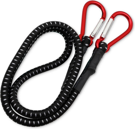 2 x Epingle à bagages en caoutchouc avec mousqueton 100cm x 10 mm Ø