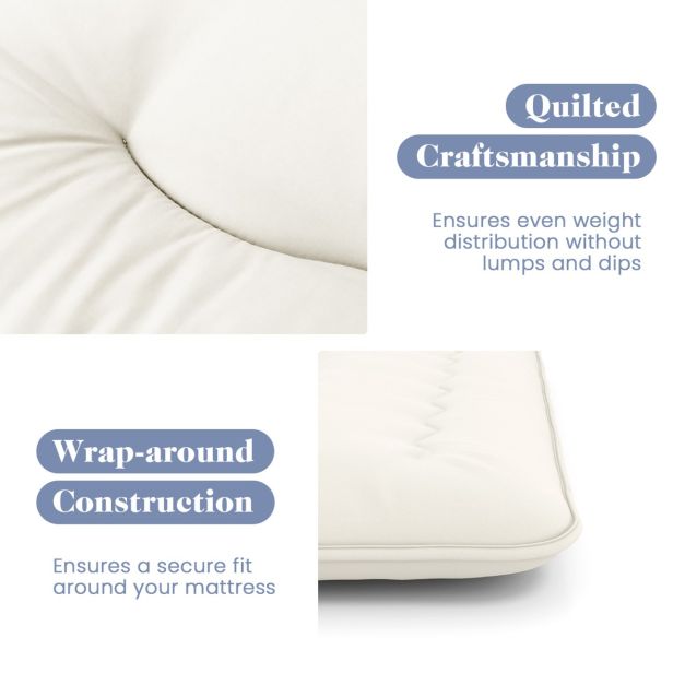 Coast Floor Mattress - Pliable - Lavable - Microfibre - 203 x 137 x 10 cm - Beige