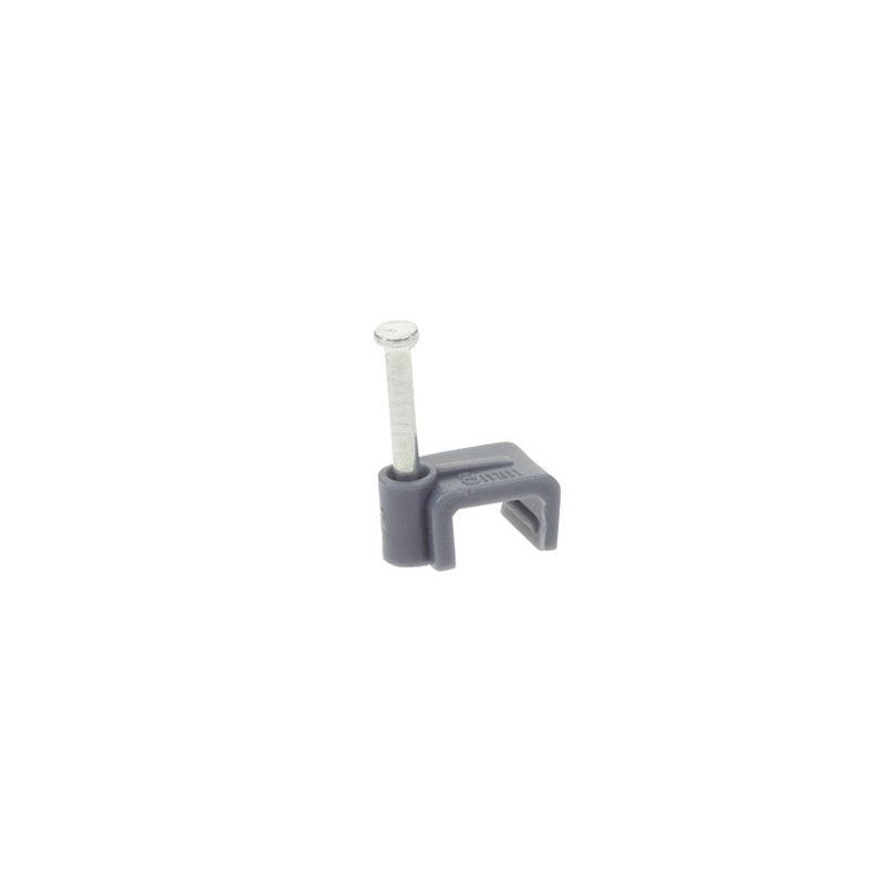 Clip pour câble plat, gris, 10Mm (100St/Box)