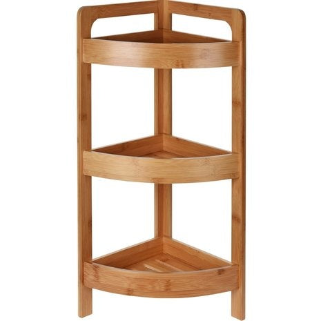 Badkamer kast - Badkamerrek - bamboe - 3 Laags - 23x61cm