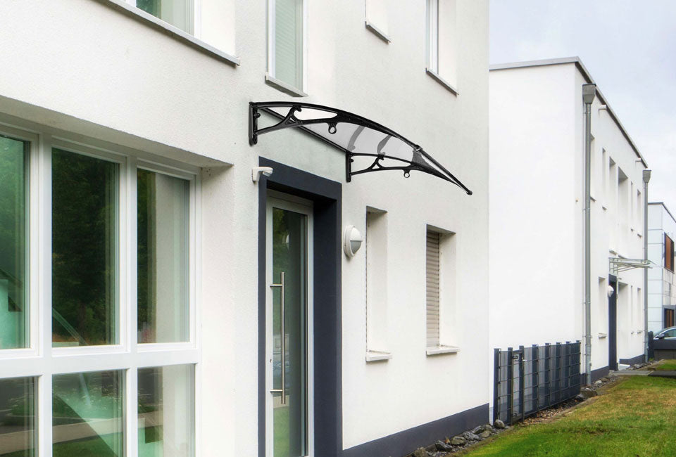 Auvent de porte Hortensus - Transparent - 100x60x23cm