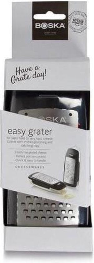 Boska Easy Grater - Râpe de table - Acier inoxydable - Noir - Avec bac de récupération