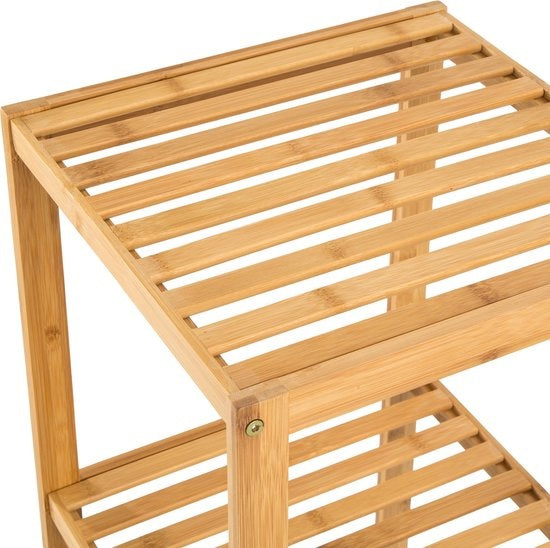 tectake - Etagère de salle de bain en bois 4 étagères en bambou - art. no. 401647