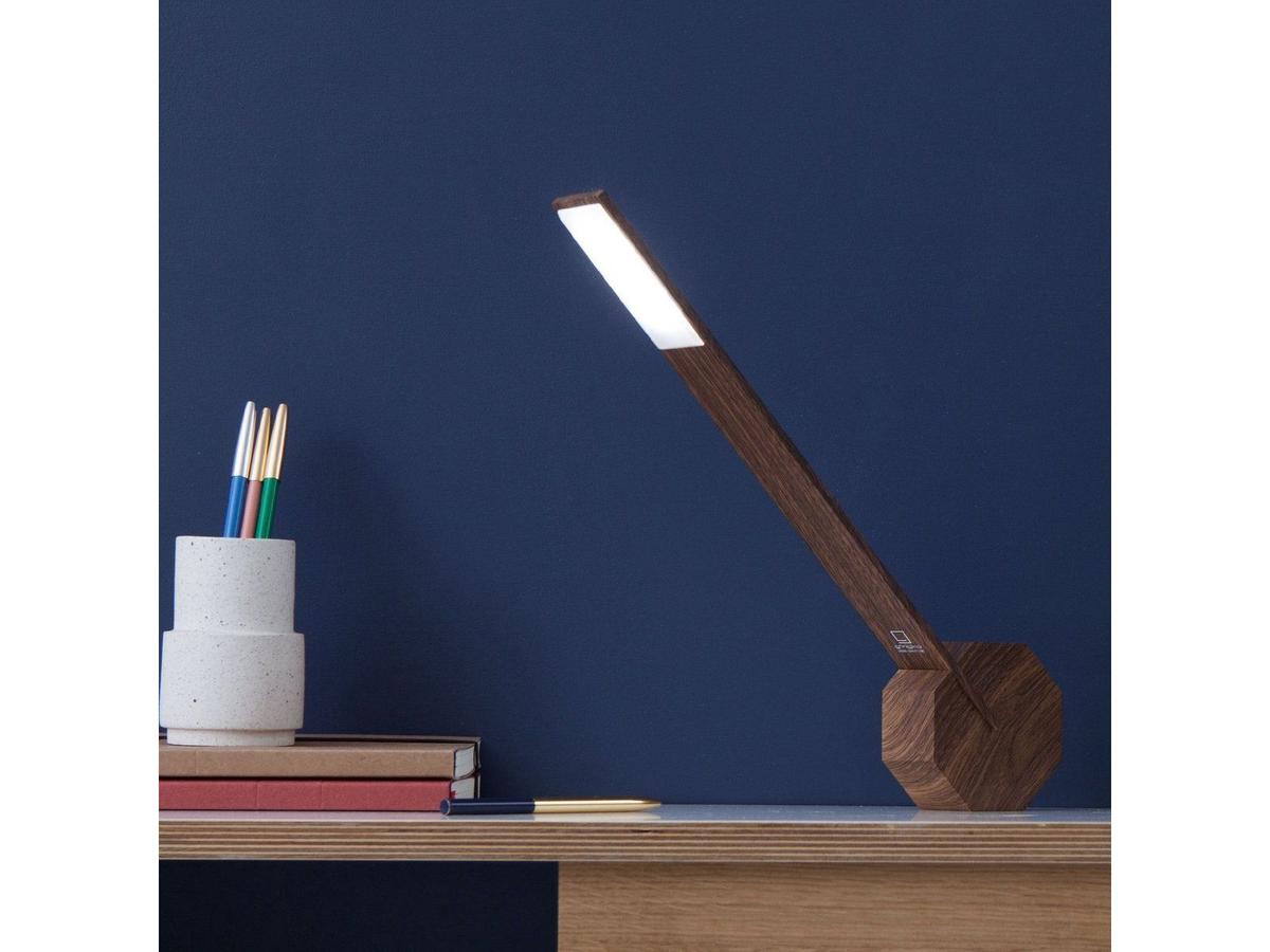 Lampe de table Ginkgo Design Octagon One - Portable - Noyer