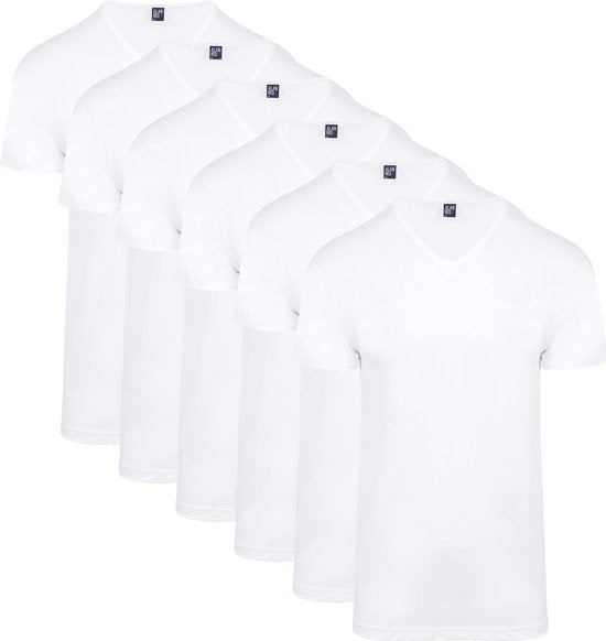 Alan Red - Lot de 3 t-shirts Vermont à col en V, blancs - Homme - Taille XL - Coupe classique
