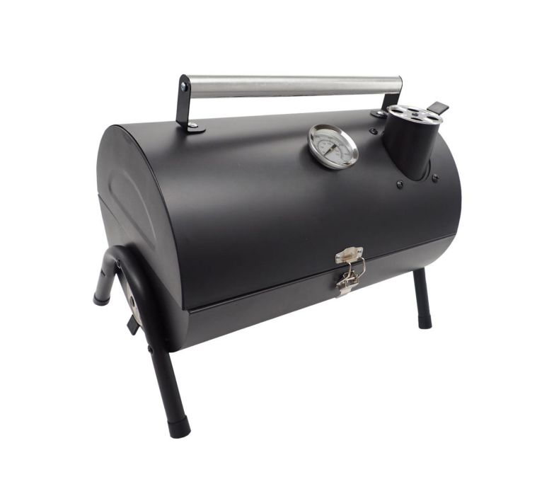 Bac à griller avec 2 grilles - BBQ pratique avec poignée en acier inoxydable