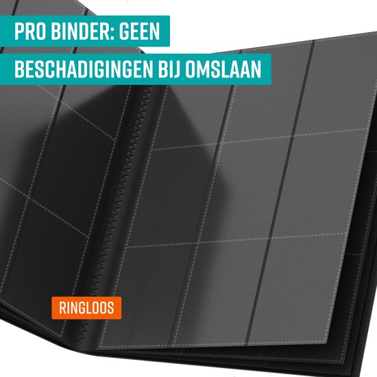 NAPI Collecting Folder 360 Cards - Pro Binder Folder for Cards - Trading Card Folder - 9 Pocket - Premium Card Binder - 20 Pages - A4 Size - Black