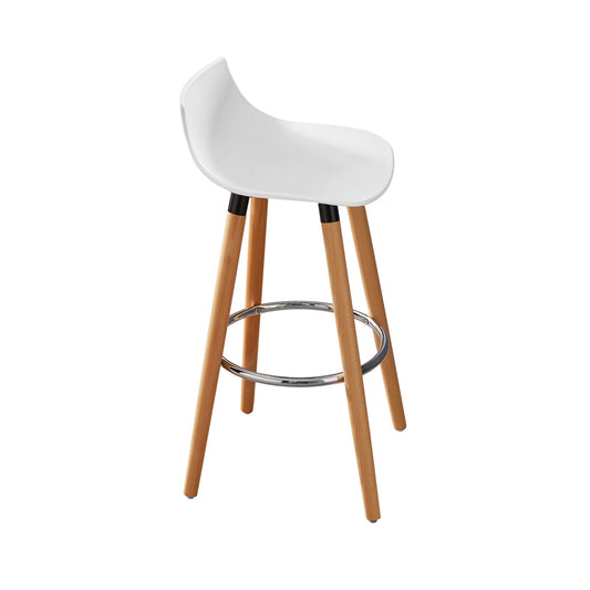 Tabouret de bar - SoBuy - avec dossier et repose-pieds - 41 x 41 x 84 cm - Blanc