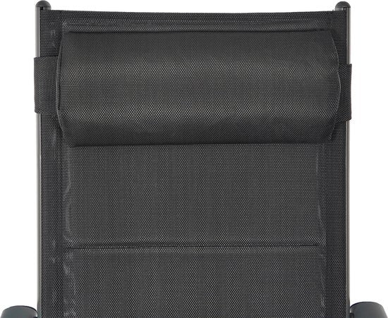 Chaise de camping AXI Mack – Chaise à plusieurs positions – Anthracite et noir – Respirante et résistante aux intempéries – Capacité de charge de 120 kg – Positions réglables et pliable – Chaise pliante confortable – Légère
