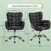 Chaise de bureau ergonomique Yaheetech avec accoudoirs et roulettes - Noir - 65,5 x 64,5 x 83-93 cm